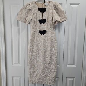 Red Dress Simple Times Ecru Jacquard Dress - NWT - Medium